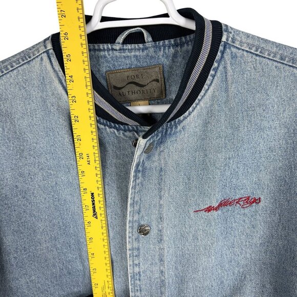 Vintage Port Authority Varsity Jacket L Embroidered Woody Rags Car Connoisseur - Picture 9 of 16
